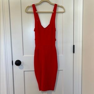 Elegant Red Sleeveless Dress
